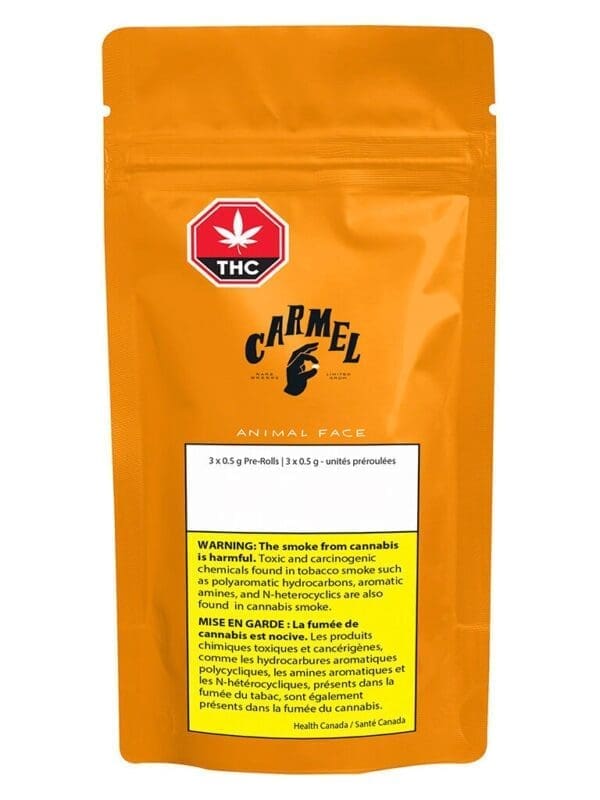 Carmel Animal Face 3x0.5g Sativa Pre-rolls montrose cannabis