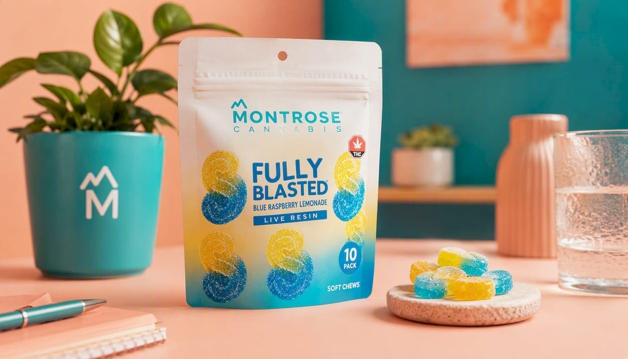 Résine vivante à la framboise bleue et au citron, paquet de 10 bonbons mous